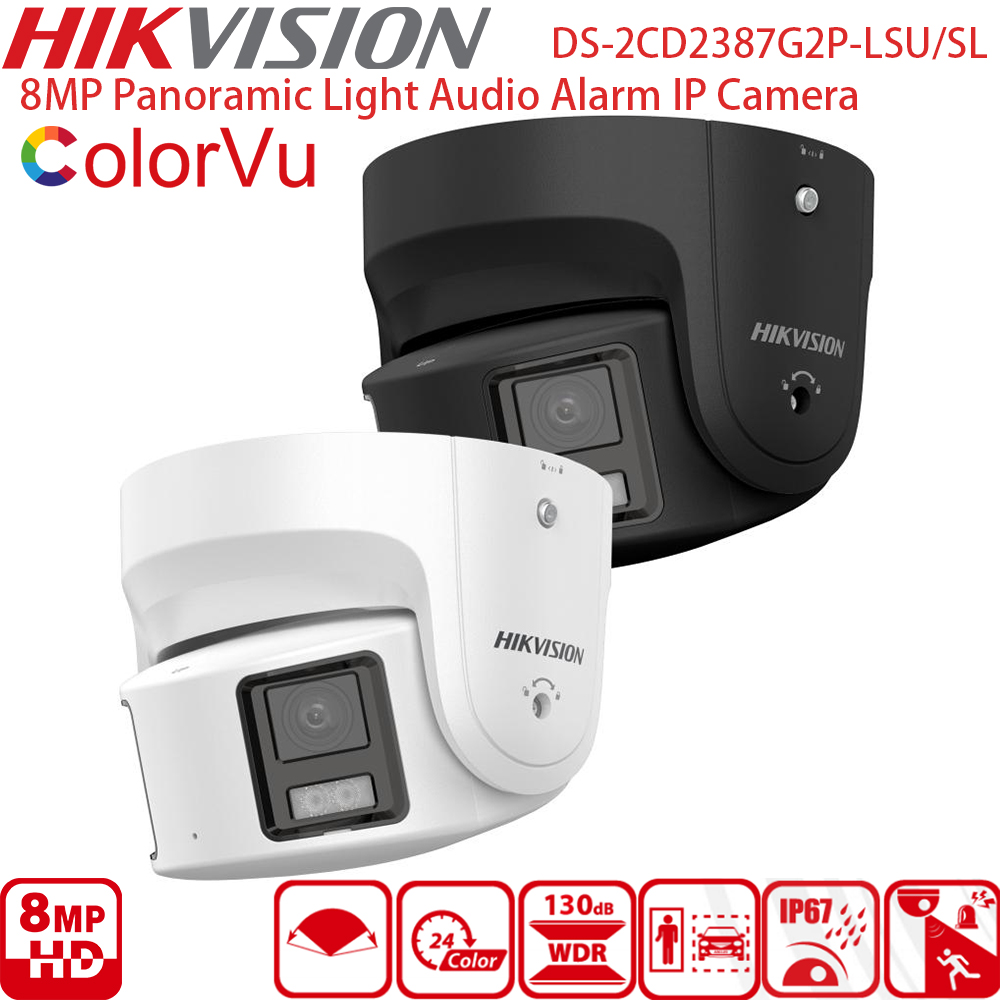 Outdoor Lighting And Camera - Kamera IP Hikvision Panoramic ColorVu 8MP
