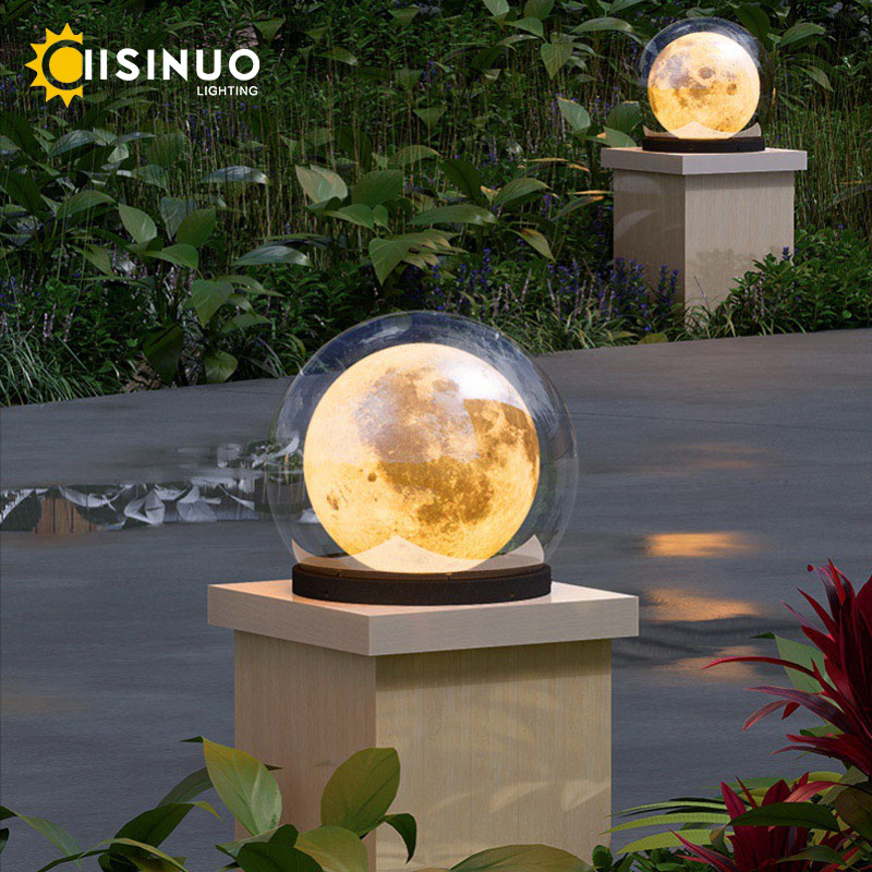 Outdoor Lighting Year Round - Kreatywne oświetlenie na słupach księżycowych Zewnętrzne