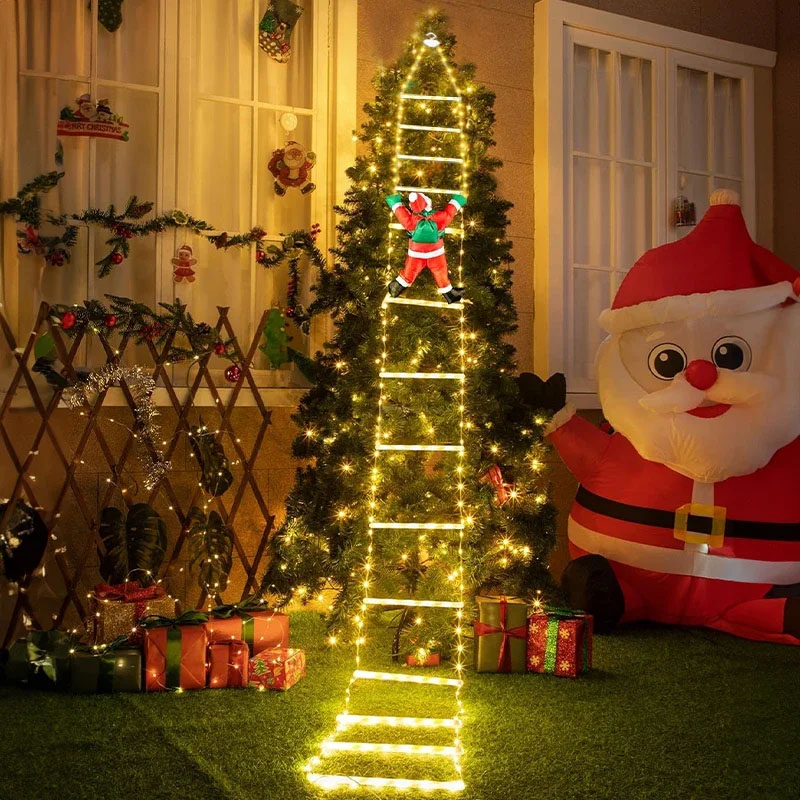 Outdoor Lighting Xmas - Świąteczne lampki LED, dekoracyjna drabinka świetlna