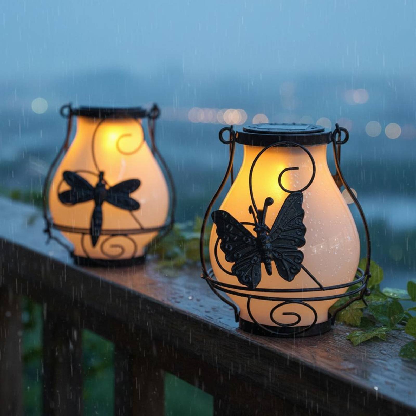 Wall Lighting Outdoor - Solarna latarenka w kształcie motyla, wodoodporna,