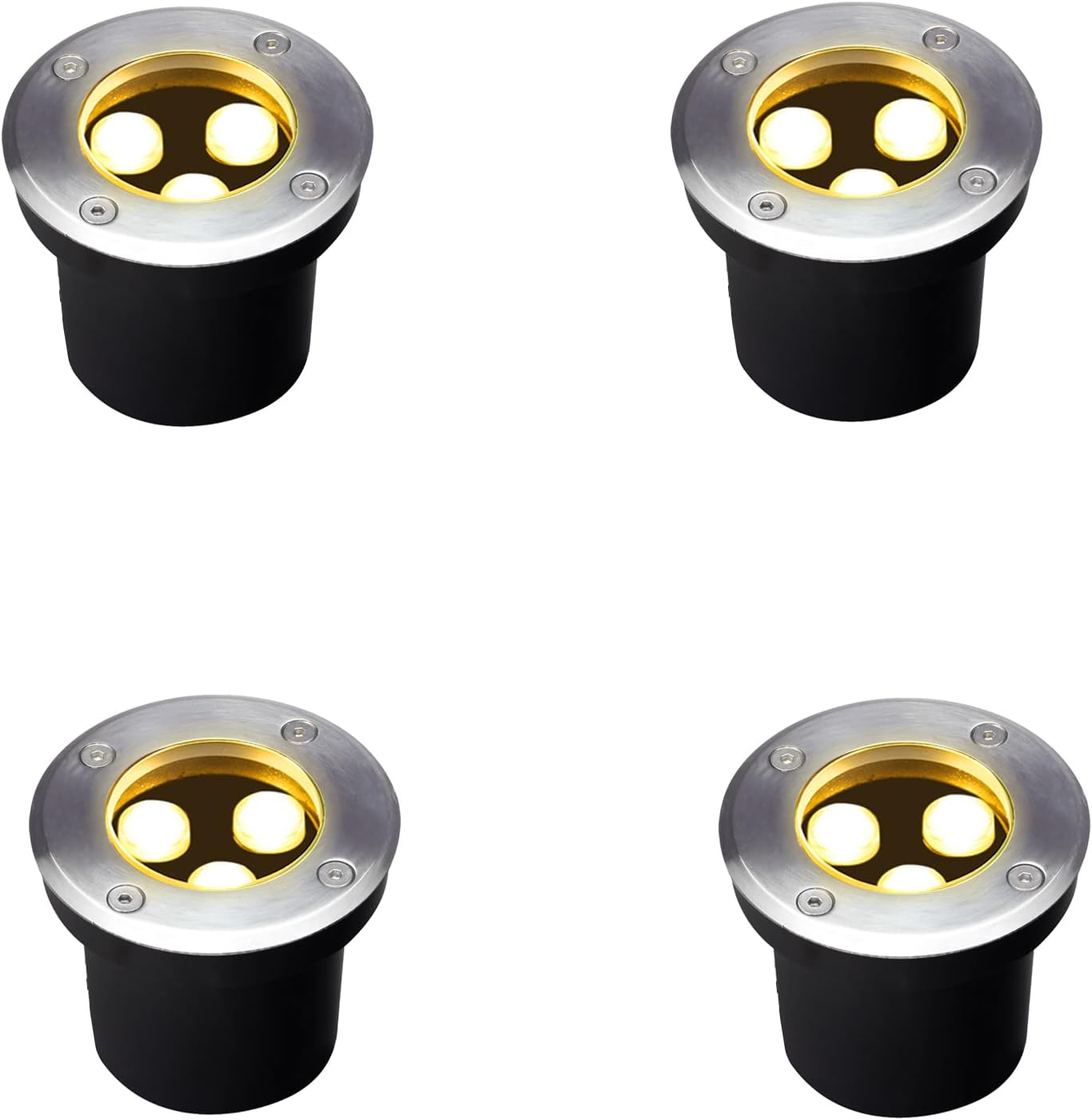 Outdoor Lighting Underground Wiring - Zestaw 4 lamp gruntowych zewnętrznych 3W,