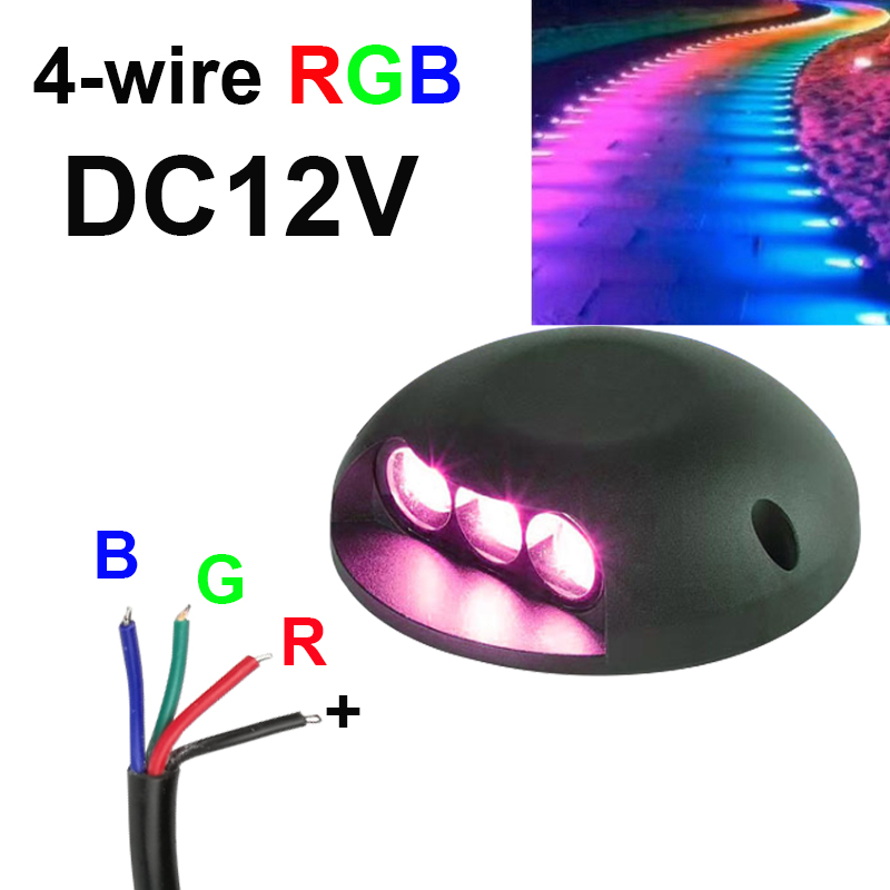 Outdoor Lighting Underground Wiring - Wodoodporna lampa podziemna LED RGB 9W