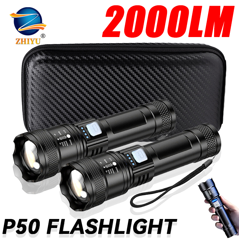Outdoor Lighting Nearby - Latarka taktyczna LED 2000LM, ładowana przez