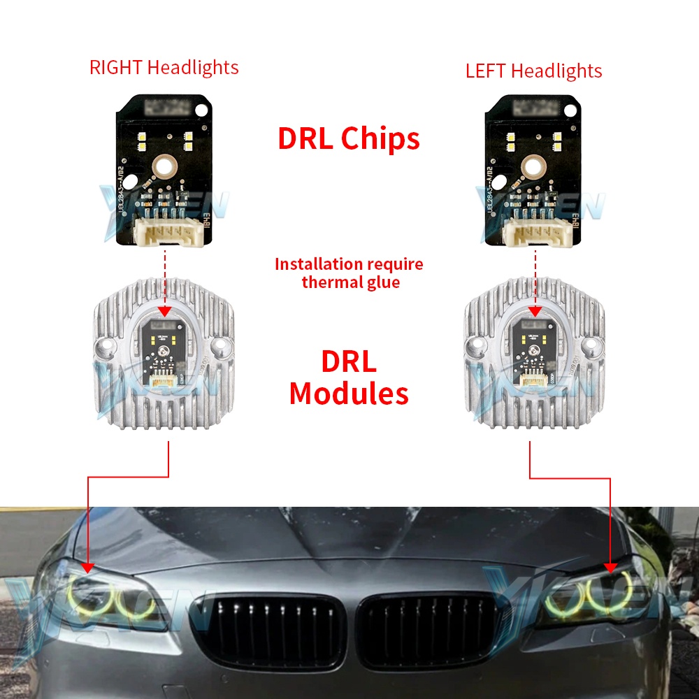 Żółte Angel Eyes DRL do BMW se – Outdoor Lighting Yellow recenzja i cena
