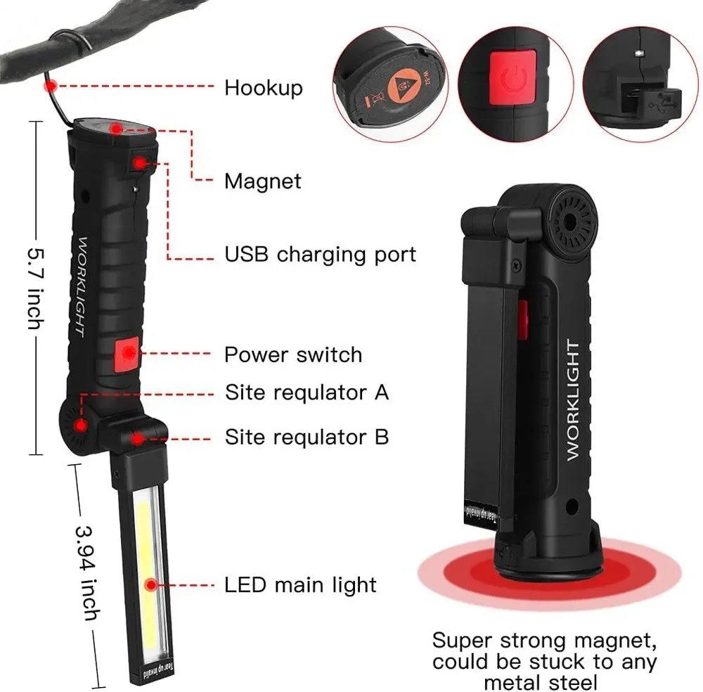 Przenośna latarka LED COB Łado – Outdoor Lighting Usb recenzja i cena