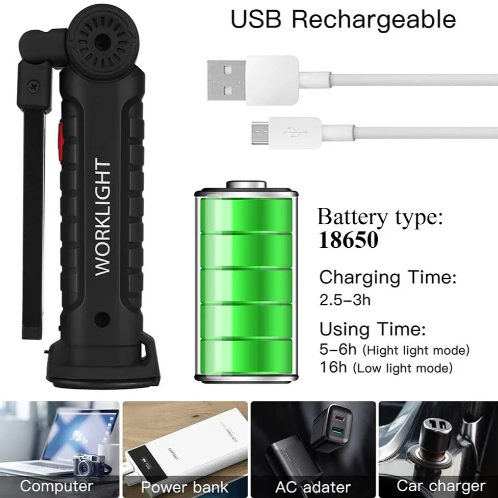 Przenośna latarka LED COB Łado – Outdoor Lighting Usb recenzja i cena
