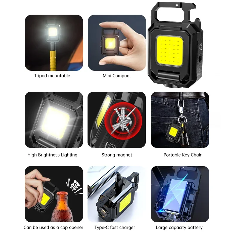 Mini Latarka Brelokowa COB Świ – Outdoor Lighting Usb recenzja i cena