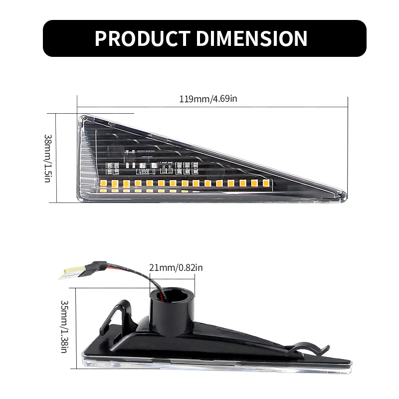 2 SZT. LED Kierunkowskazy Bocz – Outdoor Lighting Yellow recenzja i cena