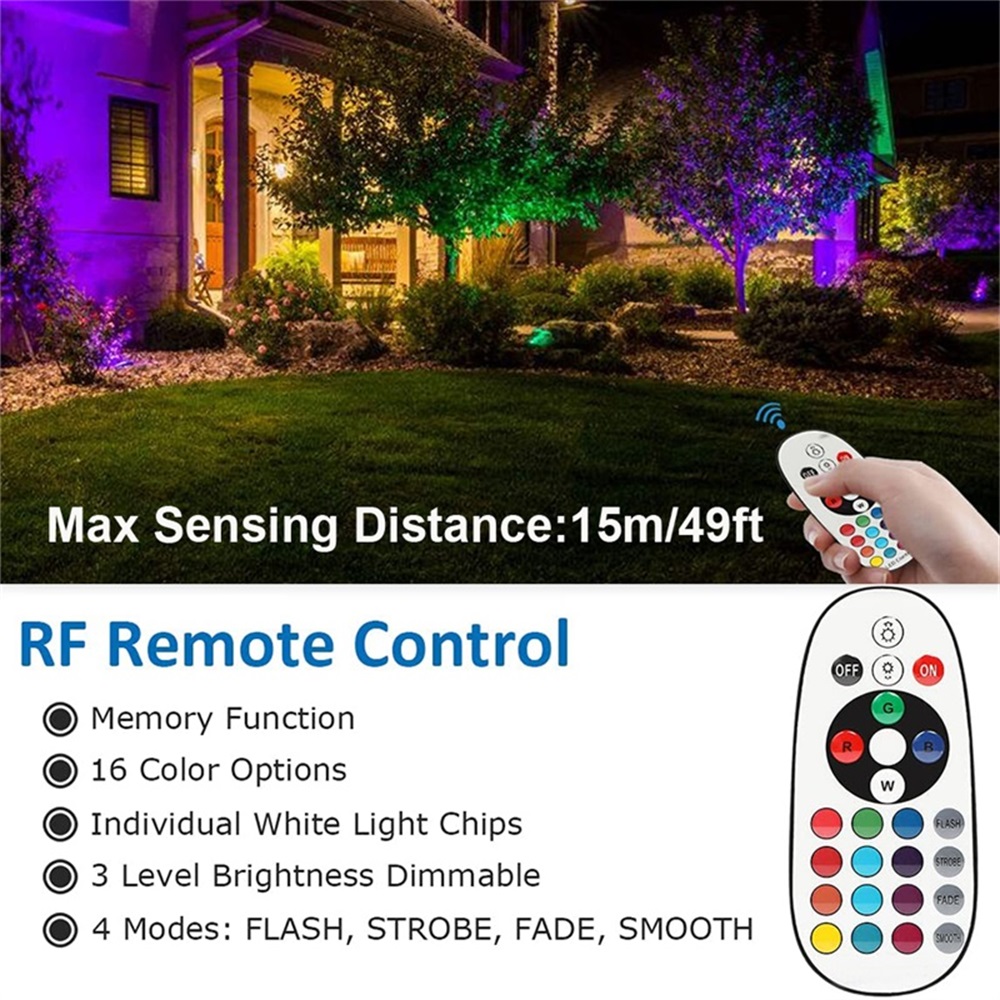 Oświetlenie krajobrazowe RGBW  – Outdoor Lighting For Garden recenzja i cena