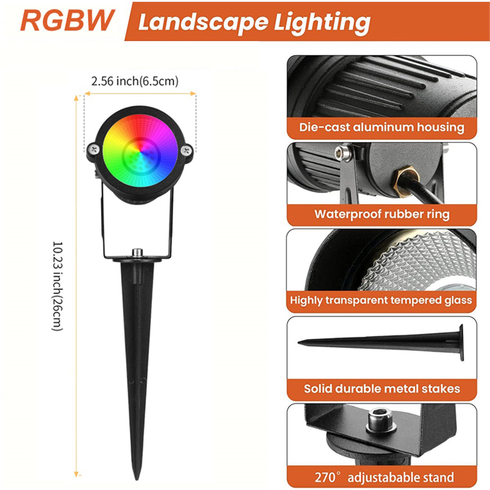 Oświetlenie krajobrazowe RGBW  – Outdoor Lighting For Garden recenzja i cena