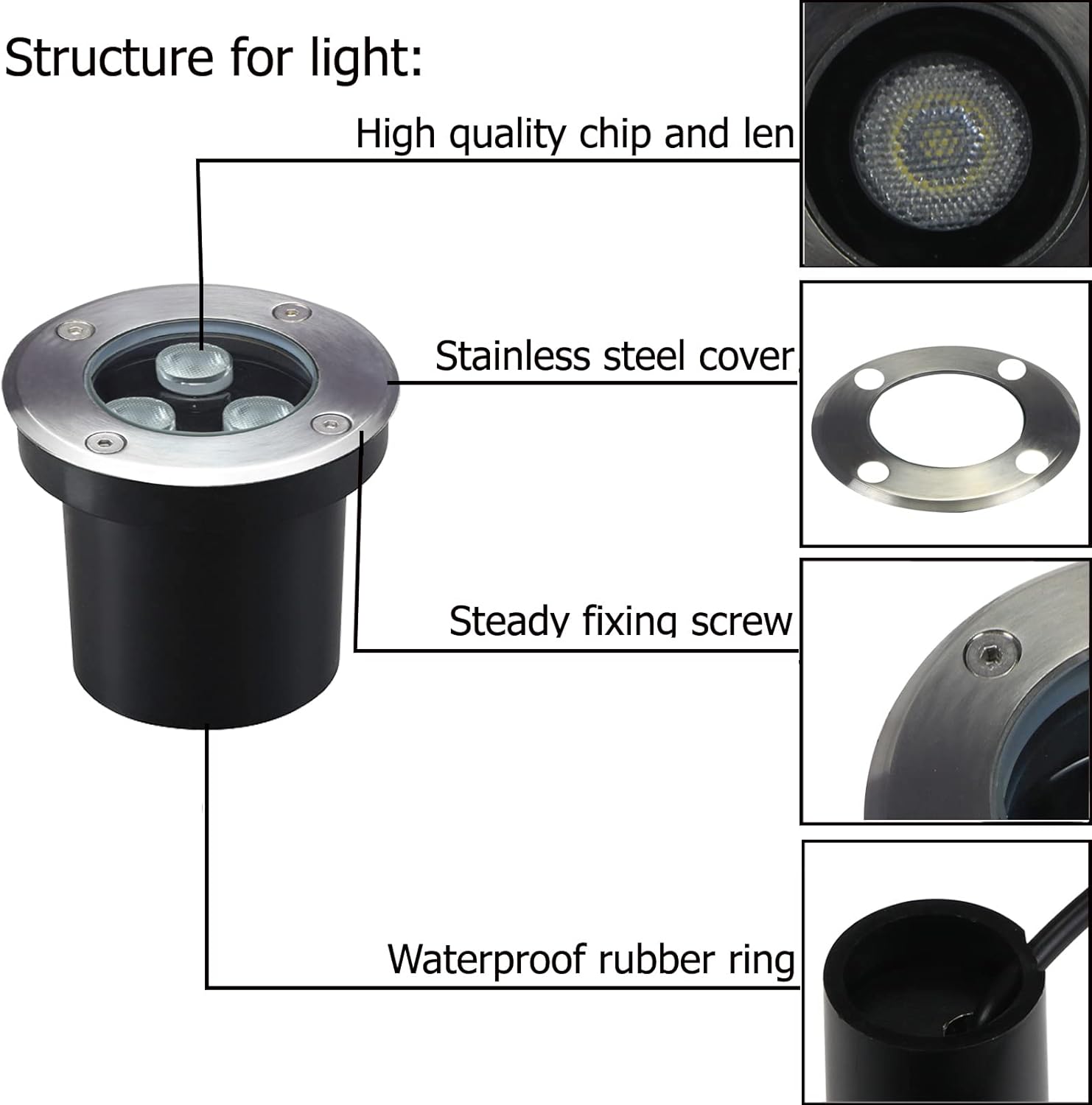 Zestaw 4 lamp gruntowych zewnę – Outdoor Lighting Underground Wiring recenzja i cena