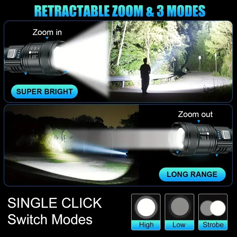 Latarka taktyczna LED 2000LM,  – Outdoor Lighting Nearby recenzja i cena