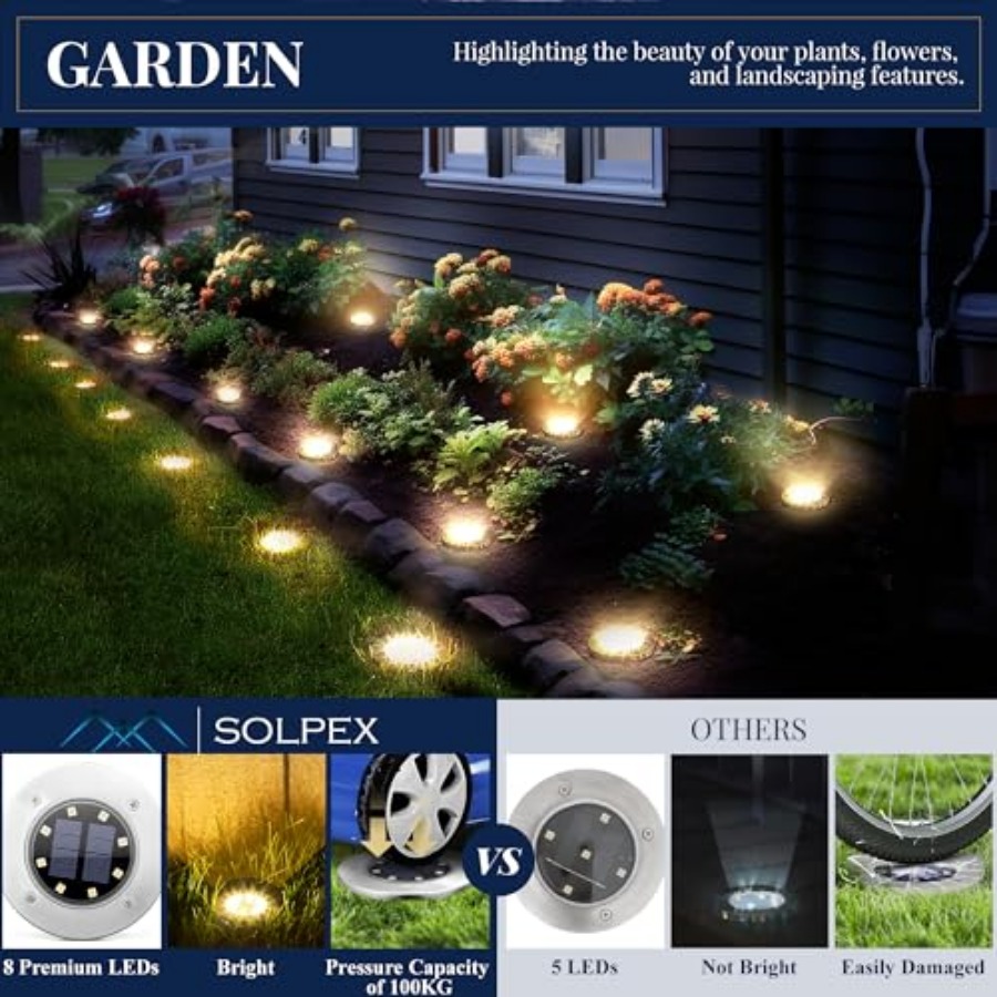 Solarne lampy gruntowe, solarn – Outdoor Lighting For Garden recenzja i cena
