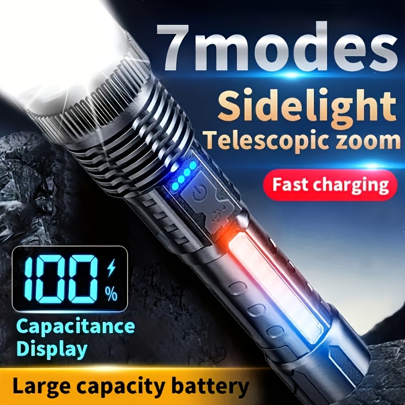 Mocna latarka LED z wyświetlac – Outdoor Lighting Usb recenzja i cena