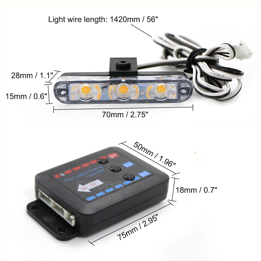 4x 3 LED Grill Samochodowa Lam – Outdoor Lighting Yellow recenzja i cena